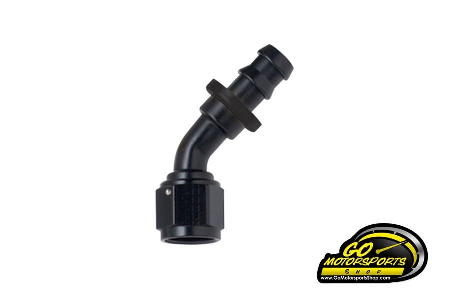- 8AN 45 Degree Pushlock Fitting (Black) - GO Motorsports Shop