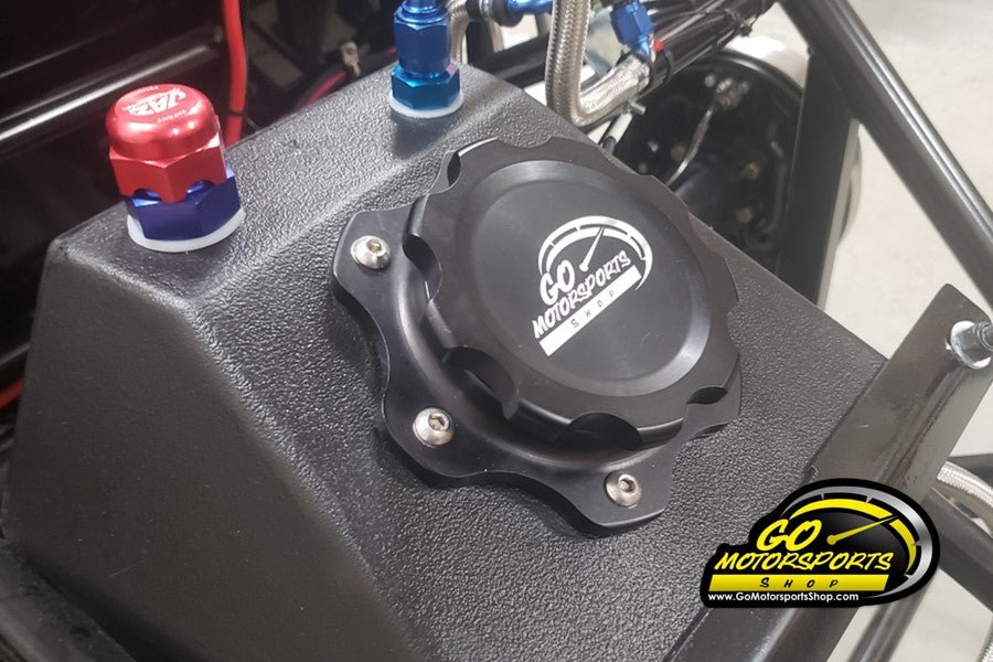 Fuel Cell Cap & Bung (Solid Color or Logo) | Legend Car & Bandolero - GO Motorsports Shop
