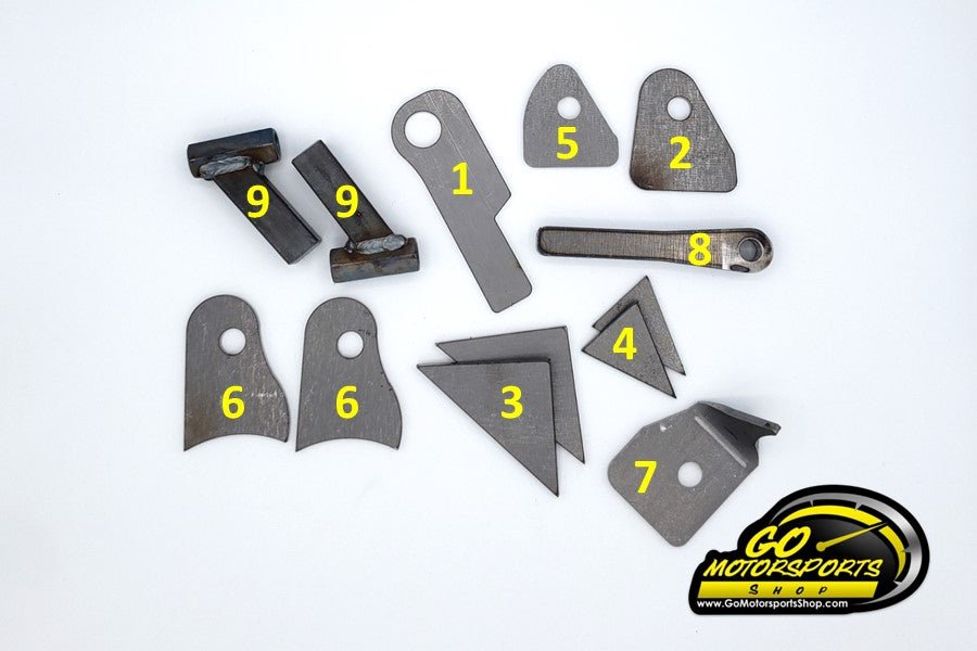Rearend Double Shear COMPLETE Bracket Kit (600 Housing) | Legend Car - GO Motorsports Shop