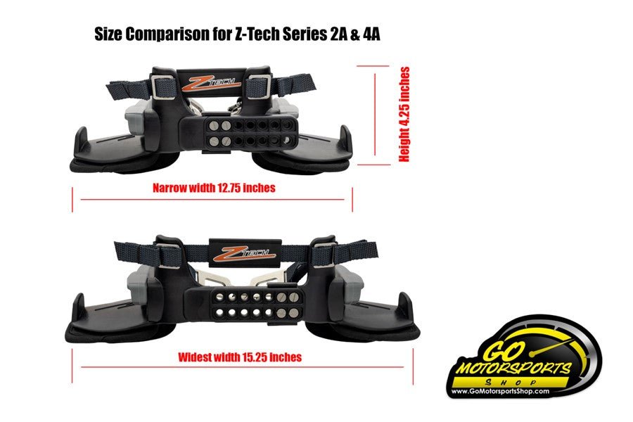Z - Tech Series 2A SFI 38.1 Head and Neck Restraint Certified Black/Gray One Size Fits All - GO Motorsports Shop