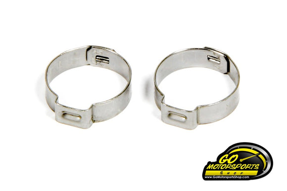 -8AN Pushlock Clamp, Stainless, Pair
