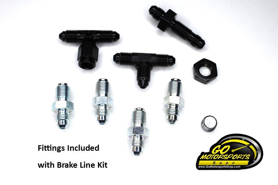 Full Braided Brake Line Kit with Left Front or Right Front Bias (Bias ...
