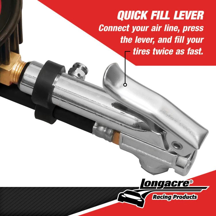 Longacre Liquid Filled 2½" GID Quick Fill Tire Gauge 0 - 60 psi - GO Motorsports Shop