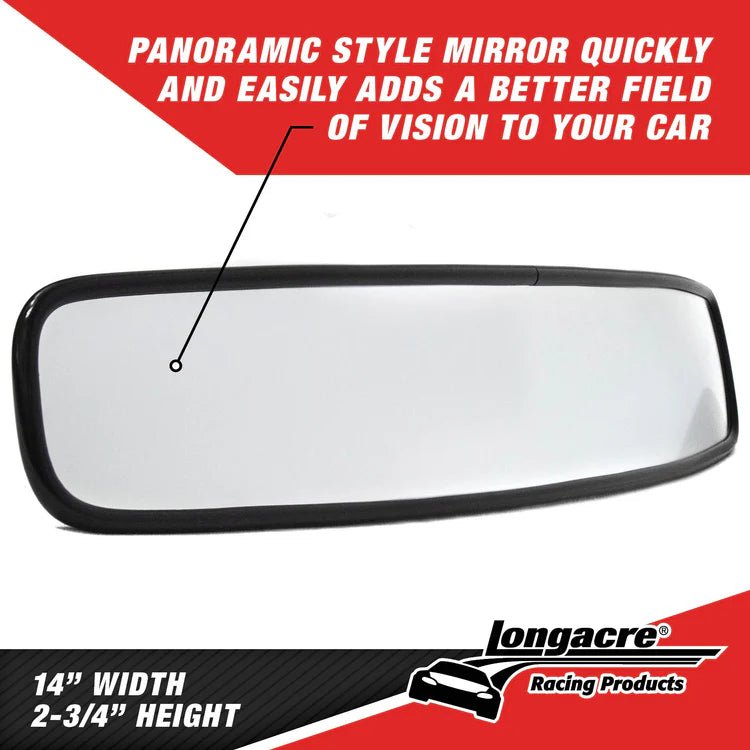 Longacre Rear View Mirror (14" or 17") Assembly / Replacements - GO Motorsports Shop
