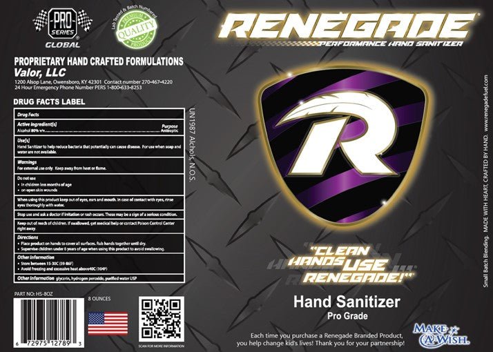 Renegade Hand Sanitizer - GO Motorsports Shop