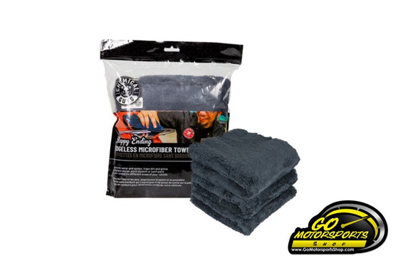 Chemical Guys | Happy Ending Ultra Edgeless Microfiber Towel - Black (3 Pack)