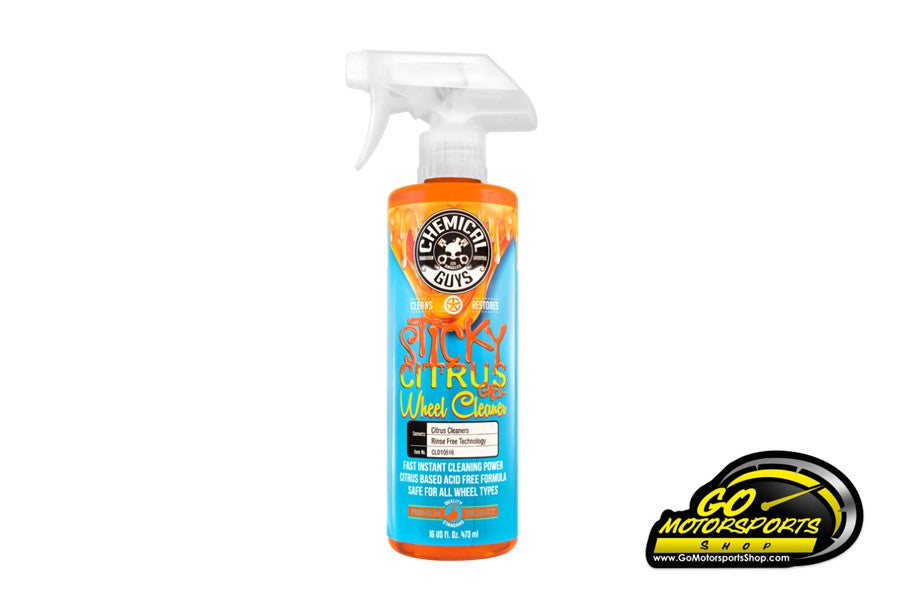 Chemical Guys  Sticky Citrus Wheel & Rim Cleaner Gel (16oz) – GO  Motorsports Shop