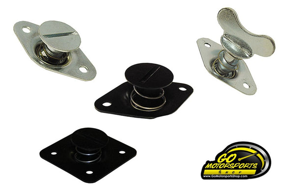 Dzus / Quarter-Turn Self-Eject Panel Fasteners (Black / Silver / Winged)