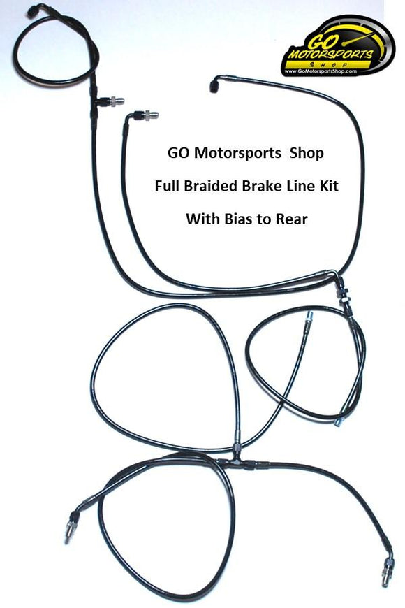 Full Braided Brake Line Kit with Bias to Rear | Legend Car