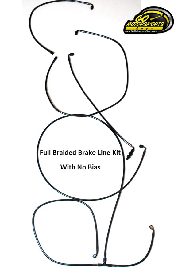 Full Braided Brake Line Kit with NO Bias (Steel Master Cylinder) | Legend Car